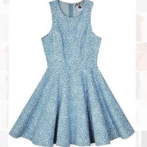 Dusen Dusen Tennis Skater Dress - denim pattern